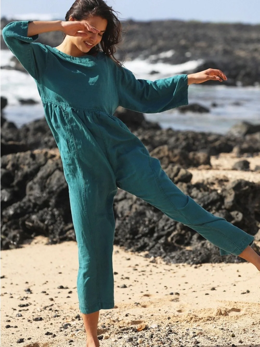 NWT Free People Pacific Coast Wide Leg Jumpsuit Size XS